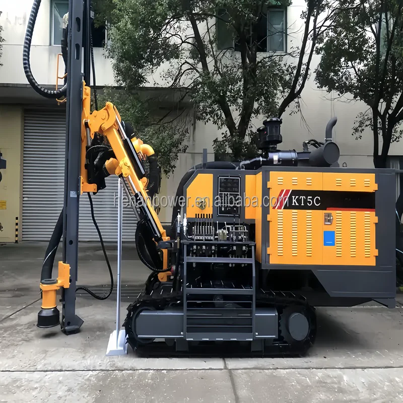 KT5C Portable Crawler Mounted Drilling Rig for Quarry Rock Blasting Geological Mine Blasting Drilling Machine