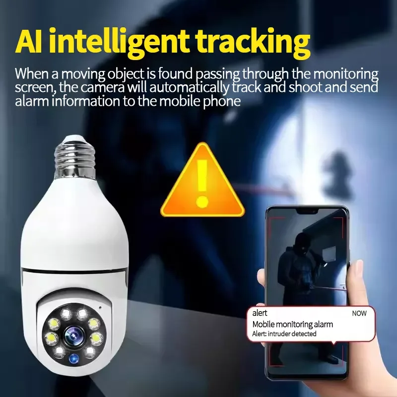 E27 Night Vision Wireless Light Bulb Camera 360 Cctv 5G /2.4G Wi Fi Mini Ip Digital Camera