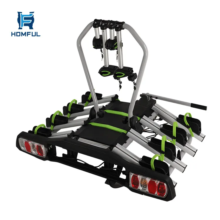Homful Bicycle Car Rack 3 Bikes Hitch Bicycle Carrier Sedan Outdoor Travel Iron Tube Trunk Mount