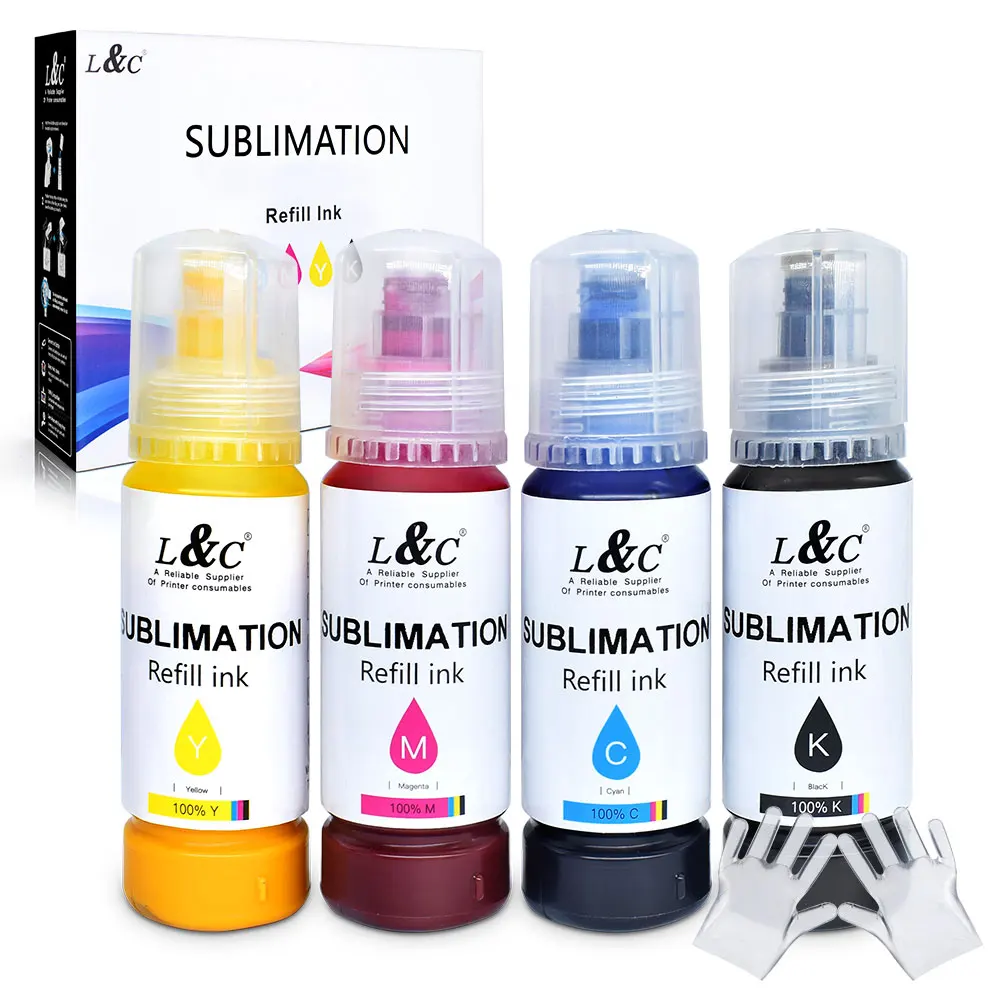 Digital Textile Ink 70ml 100ml 127ml Water Based  Dye Ink Sublimation Ink for Epson Ecotank Printer