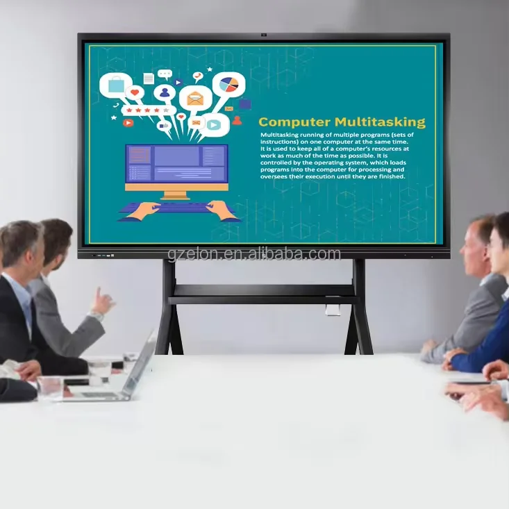 China 4K IFP All in One Smart Board Digital Interactive Flat Panel Dual System With OPS