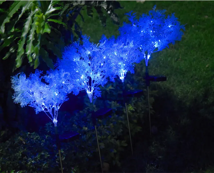 LED Solar Rime Pin Light Outdoor Waterproof Retro Yard Landscape Light Garden Lawn Decorative Light