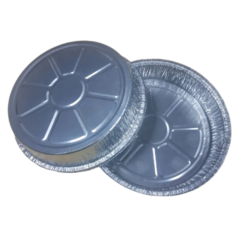 Disposable 230 X 42 mm Food Container Round Oven Safe Aluminum