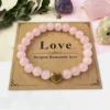 Natural Rose quartz-Gold
