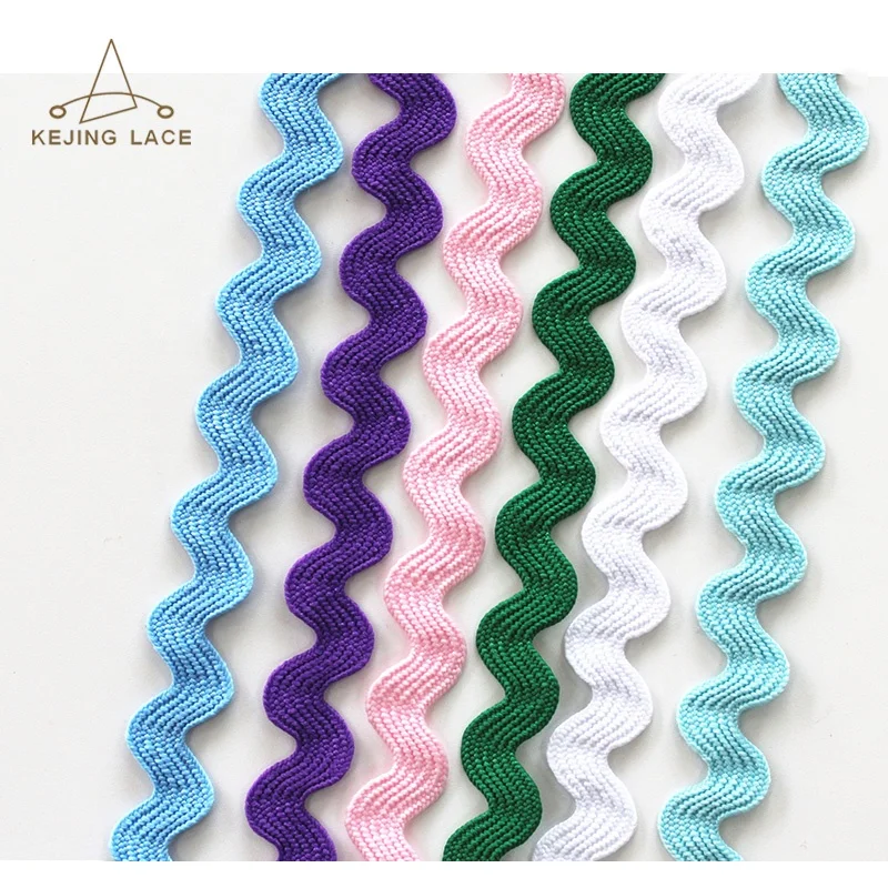 Custom Widely Solid Ric Rac Trim Wholesale Colorful Zig Zag Ribbon Garment