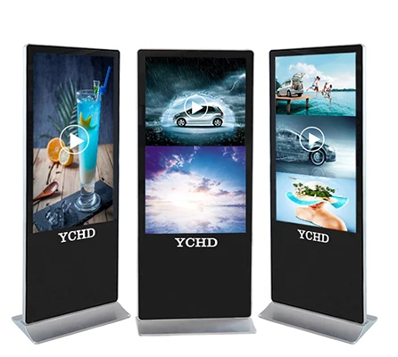 55 Inch LED LCD Digital Signage Player Multimedia Video Advertising Screen Black Led Indoor Led Kiosk Kiosk Touch Screen Display