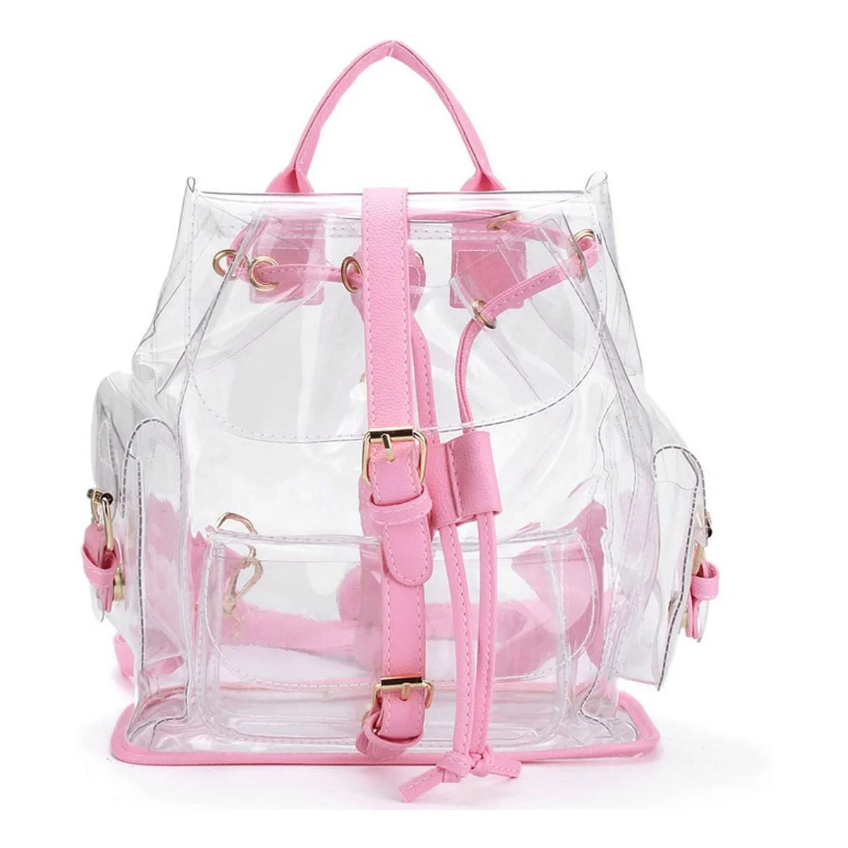 Factory Custom Style Small Clear Backpack Target for Women Clear PVC Cute  Backpacks for School