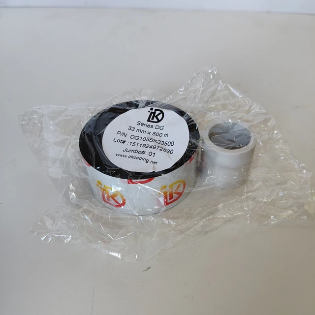 DG 33mm*500m Dikai D03S D05S Thermal Transfer Coding Machine Ribbon TTO Thermal Transfer Printer Ribbon TTO Carbon Ribbon