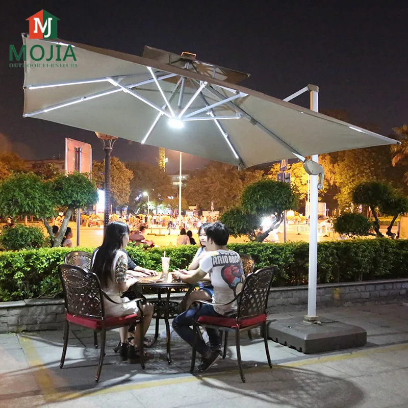 8 x 10 rectangular patio umbrella FIM Flexy Aluminum 8' x 10' Rectangular Offset Patio Umbrella