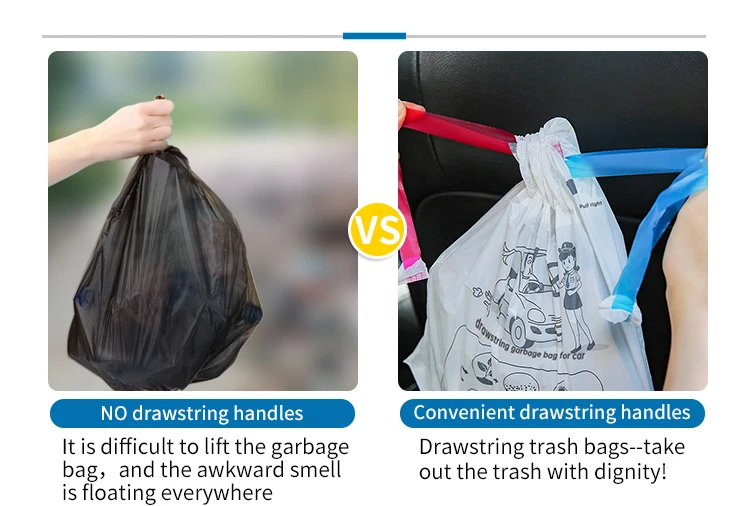 Disposable Car Seat Trash Bag Foldable Supplier Self Adhesive