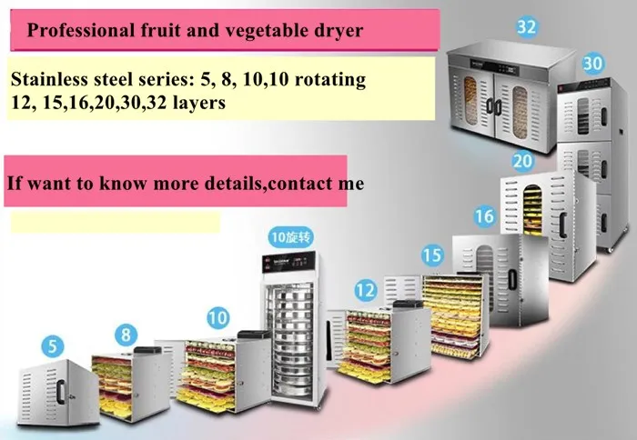Factory Price 20 Layers Commercial Fruit Dryer Household Food Dryer Bean Tea mango Sausage Fruit Dryer - Image 6
