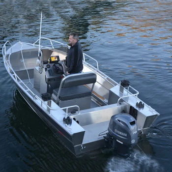 Ecocampor 2021 Hot Sale 16ft All Welded Aluminum Fishing Boat  for 5 Man for Sale