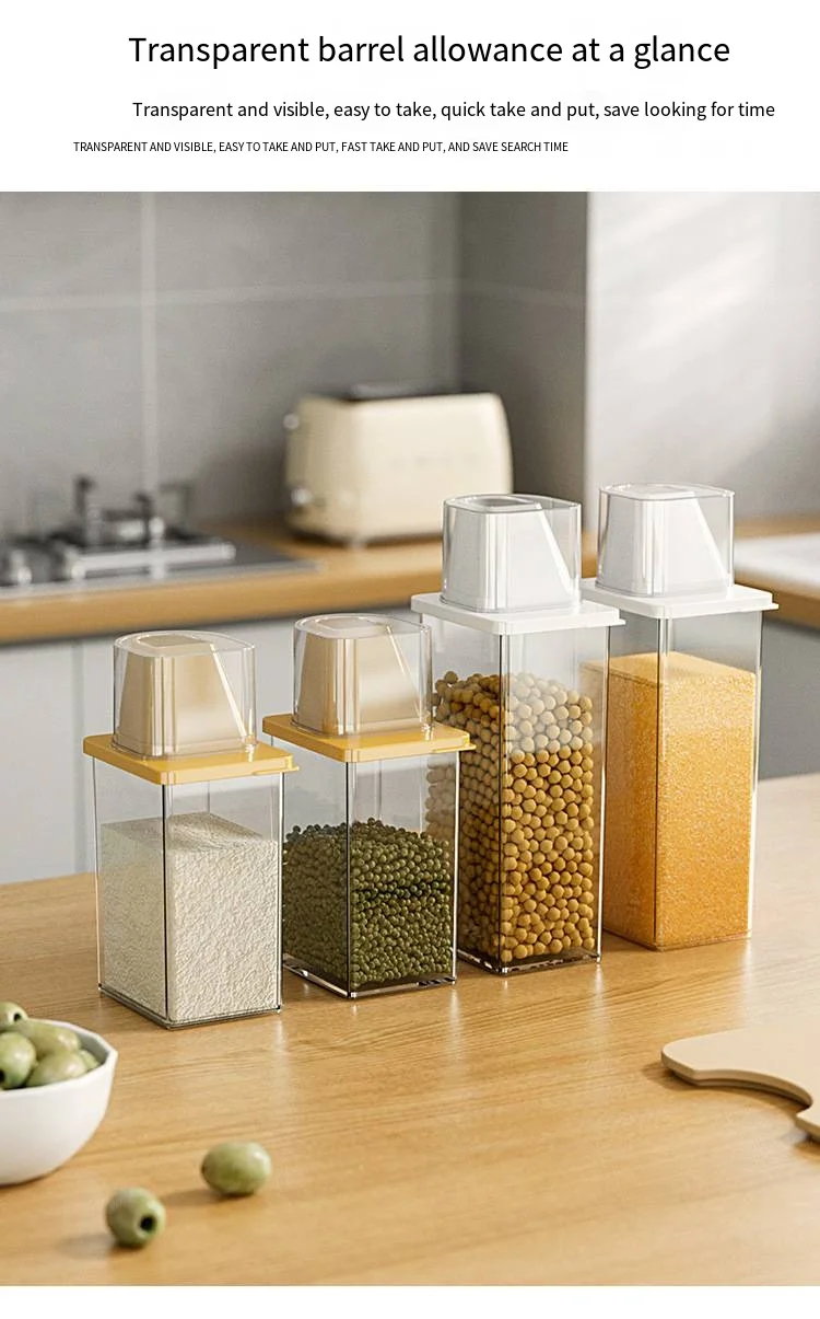 Grain multigrain Noodle storage box Grain food grade plastic kitchen storage jar Bean jar Sealed jar supplier