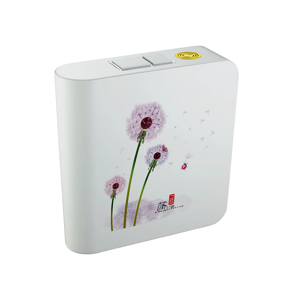 Modern Humanization Deodorant Design 3-7L Adjustable Eco-friendly Plastic Dual-Flush Wall Hung Upper Cistern Toilet Tank