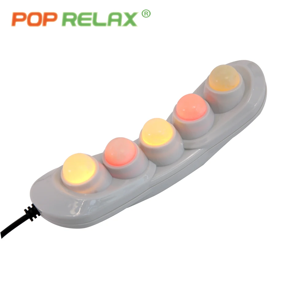 POP RELAX Portable Korea Ceragm Hot Jade Stone Light Wave 5 balls projector Thermal Infrared Deep Heating Therapy Handy Massager-888036