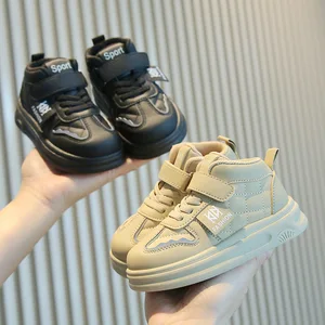 2026 Spring Autumn Casual Sneakers for Boys and Girls Soft-Sole High-Top Baby Sneakers Slip-On Design with Comfort and Style