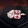 Real solid 18K gold moissanite diamond ring