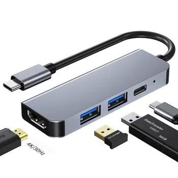 SY S-DS-T-104 4 In 1 Multiport USB 3.0  to 4Ports USB 3.0 Aluminum Alloy HUB Adapter for Computer Transfer Data USB HUB adapter