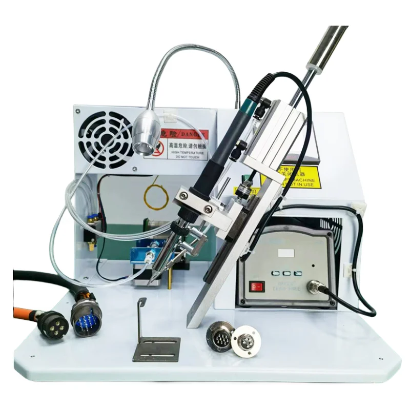 Electric-inclined Foot Operated PCB LED USB Charging Head Connector Welding Cable Circuit Board Aviation Plug Soldering Machine