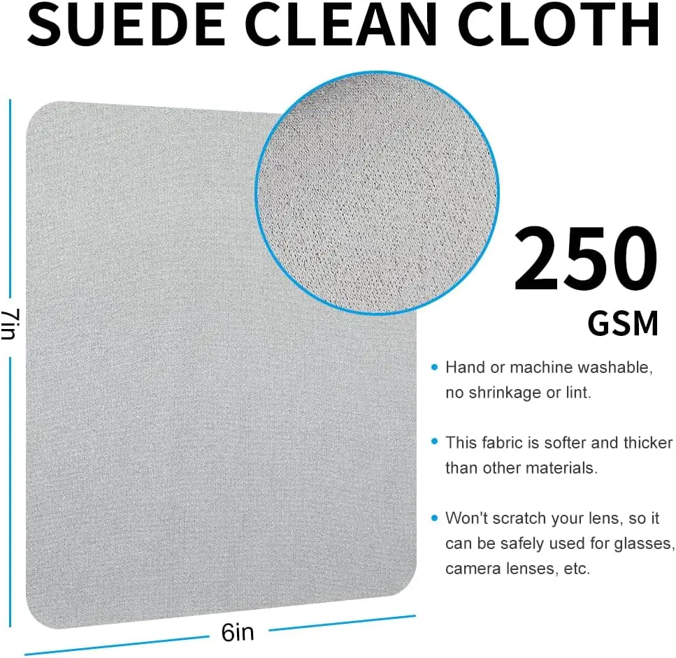 Custom Microfiber Suede Cloth for Glasses Cleaning Reusable Eyewear Clean Cloths factory