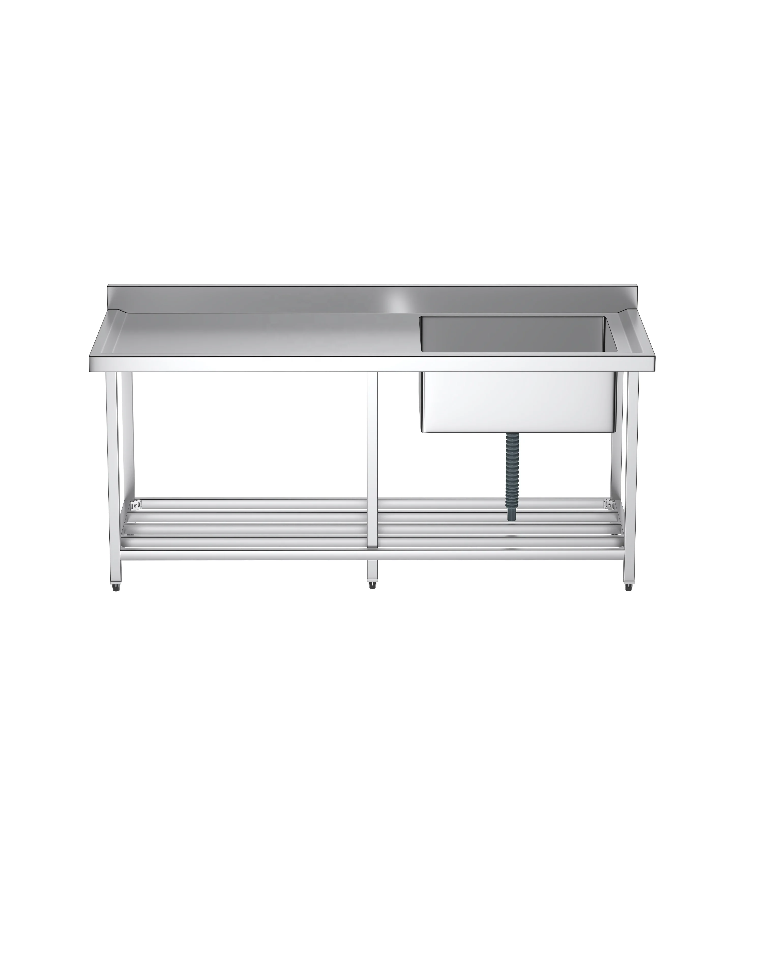 Раковина для лаборатории из нержавеющей стали металлическая лабораторная раковина больницы ручная мойка с нижней полкой и одной чашей Рабочий