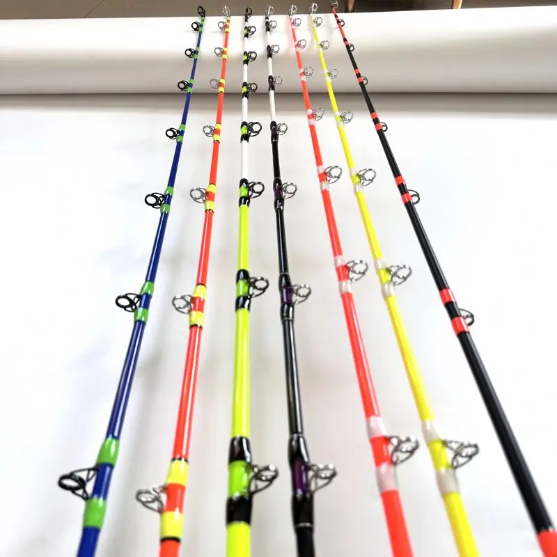 トローリング 竿 Big Bennly 50LBS GLASS MODEL Bent Fishing Rod Swivel 6Ft Boat 50 Kg Bite Casting Two