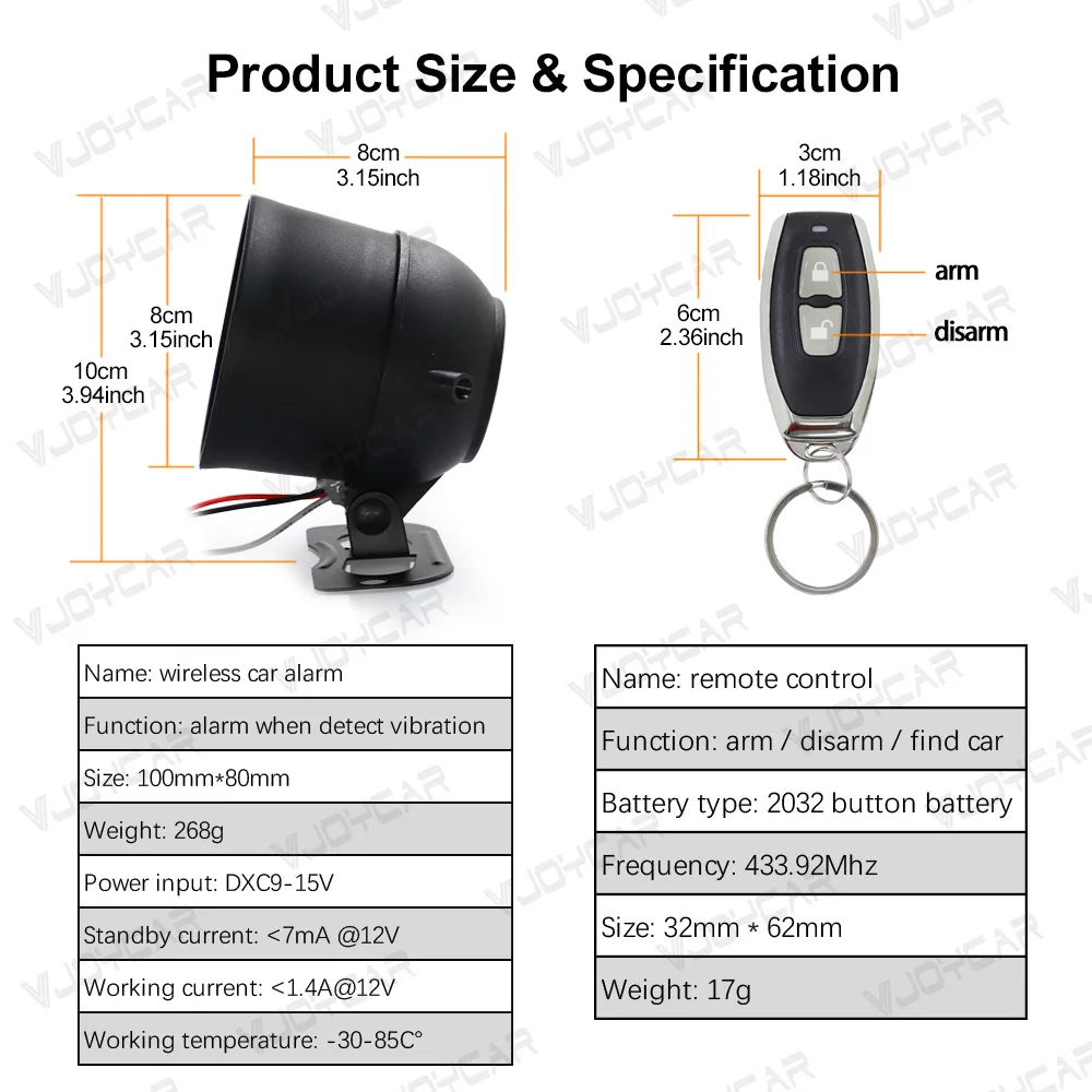 Wireless Automatic Smart Proximity Sensor Alarm for car Production Against Theft 1-way LCD Car Alarm System for Universal Cars