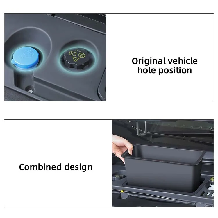 Frunk Organizer Front Trunk Storage Box Plastic Car Organizers Accessories Head Storage For BYD Dolphin LHD supplier