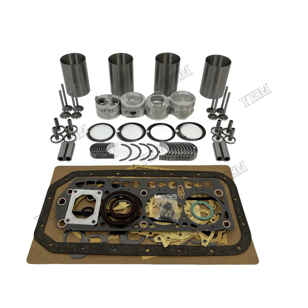 For Toyota 4Y Rebuild Overhaul Repair Kit With Valves Engine Bearings Cylinder Liner Piston Rings Full Gasket Kit Engine Parts