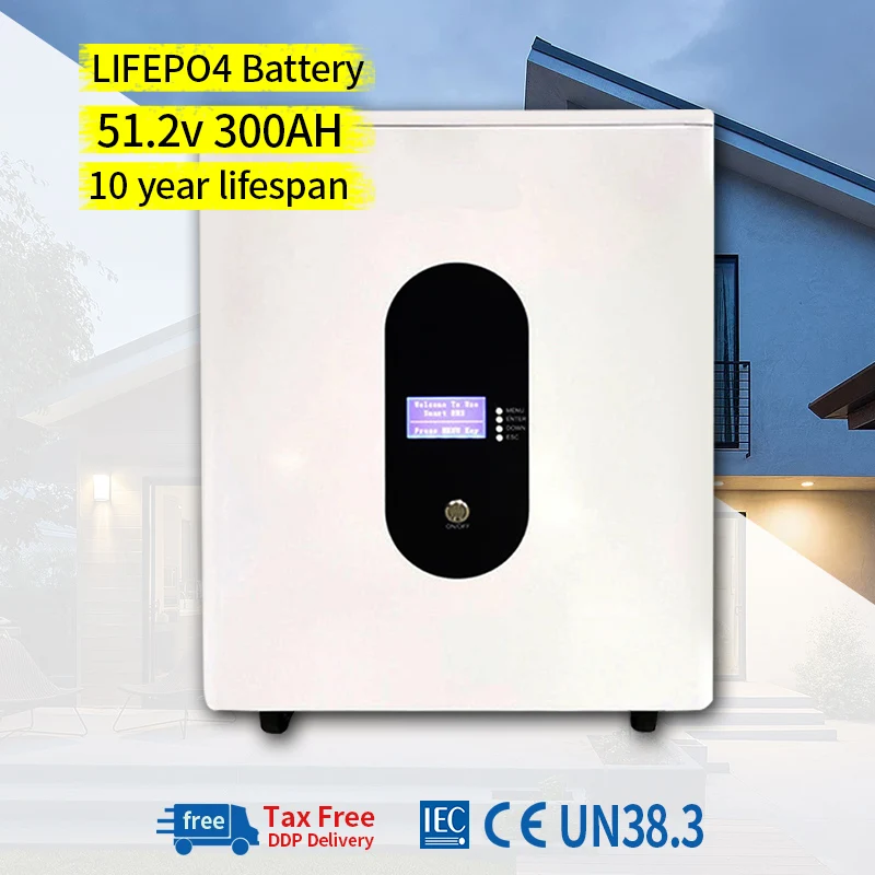 10kWh Storage System Lithium 200ah 48V Lifepo4 Battery Wall-mounted Stand Power Wall with Inverter for Household Energy