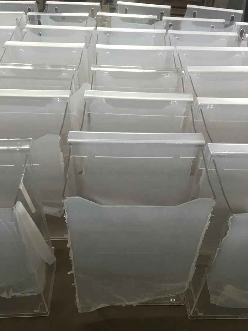 Уличный настенный акриловый держатель для брошюр с крышкой прозрачный органайзер магазинов