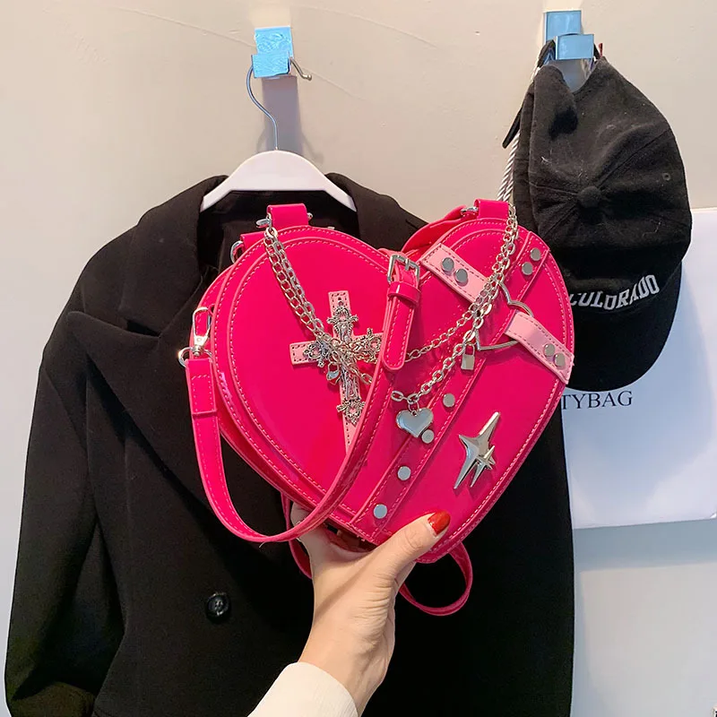 Harajuku Y2K Gothic Woman Heart Shoulder Bag Tote