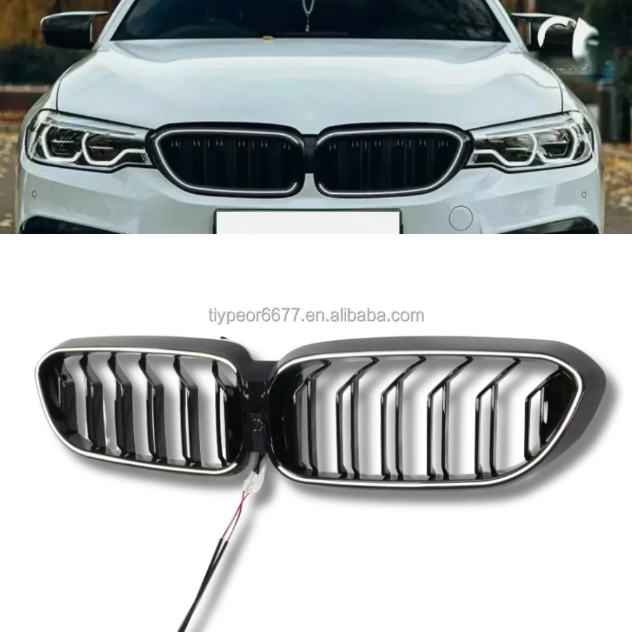 product tiypeor for bmw 5 series g30 g31 2017   2020 car bumper kidney led light lamp grille grill-2