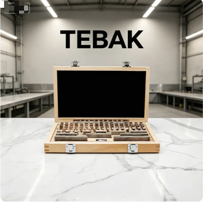 TEBAK Block Gauge Set, Precision High-Speed Steel Length Measurement Standard Parts for Caliper Calibration