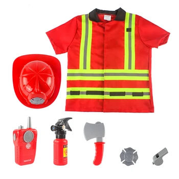 Halloween Role Play Dress Up Toys Pretend Play Fireman Costume For Kids