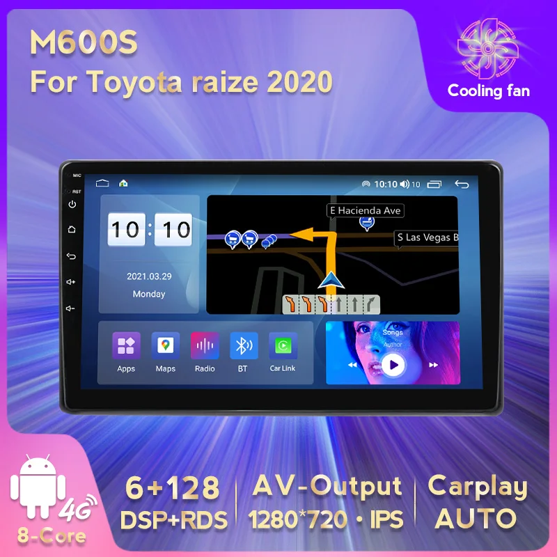 Mekede Android10 2DIN Car Audio System for Toyota Raize 2020 IPS DSP RDS Radio GPSNavigation Car Video DVD Player