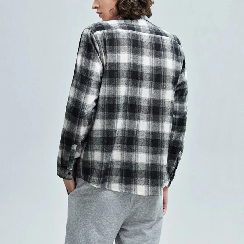 plaid button up jacket