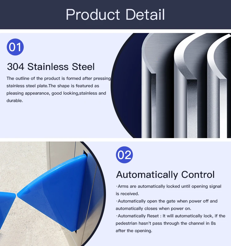 Thinmoo Fast Speed Automatic Flap Barrier Gate for High-Security Access Control in Metro Stations and Office Buildings