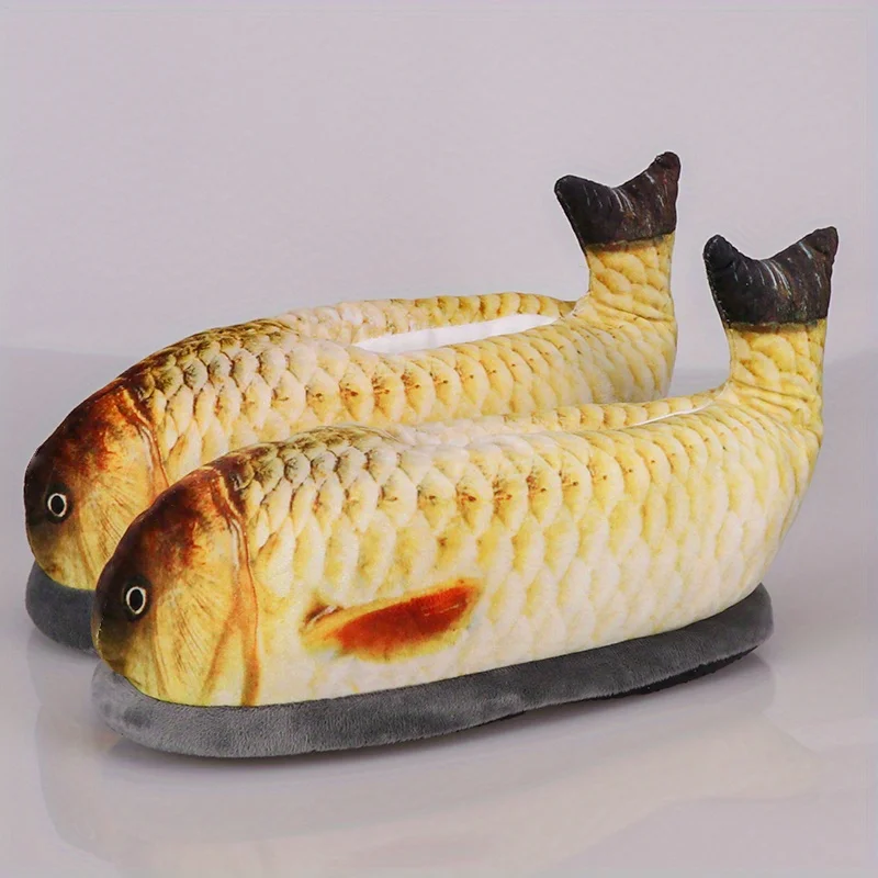 Lifelike Plush Fish Indoor Slippers Comfortable Customizable OEM