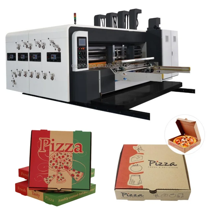 Flexo Water Ink Based Corrugated Board Printer Rs4 Slotter Die-cutting Machine for Pizza Box