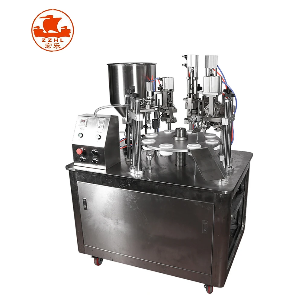 Halfautomaat Soft Tube Vullen en Sluiten Machine Cosmetica Verpakking Plastic Tube Vullen
