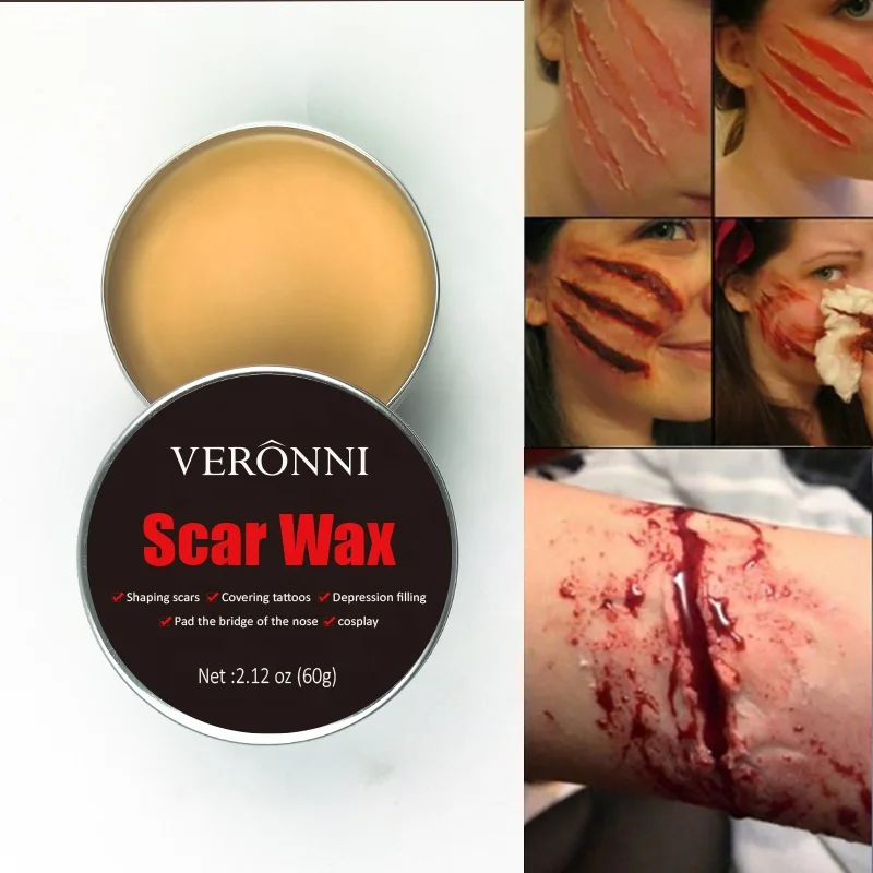 Cera Para Cicatrices De Halloween – 15g De Maquillaje Profesional Para Heridas Realistas, Ideal Para Niños Y Adultos, Disfraces De Zombie, Cosplay Y Fiestas De Terror