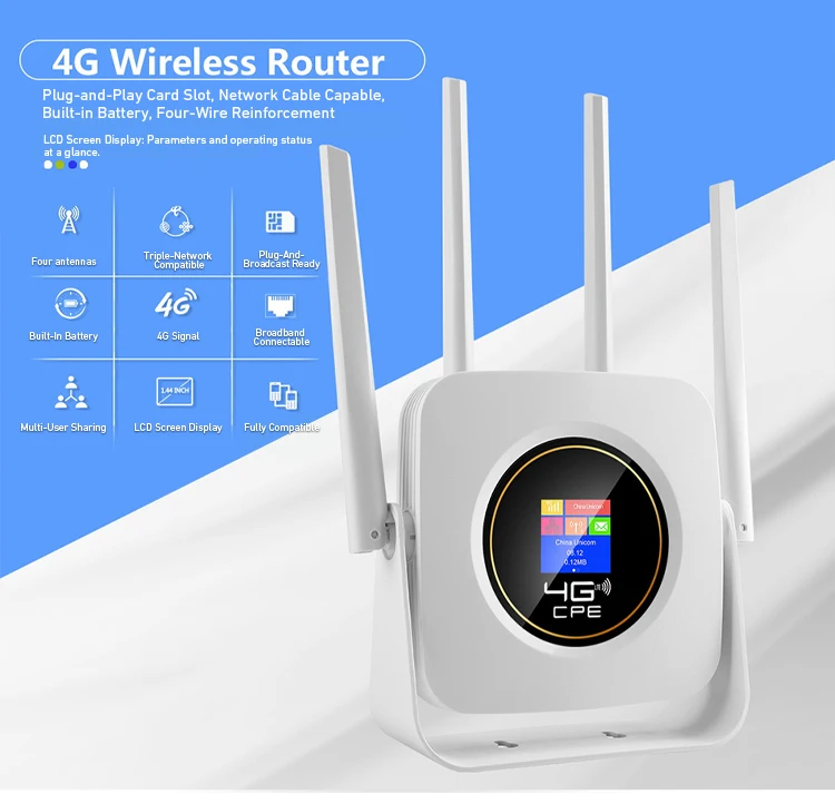 product 150mbps wi fi android 60 portable wireless router 4g lte cpe with built in battery-2