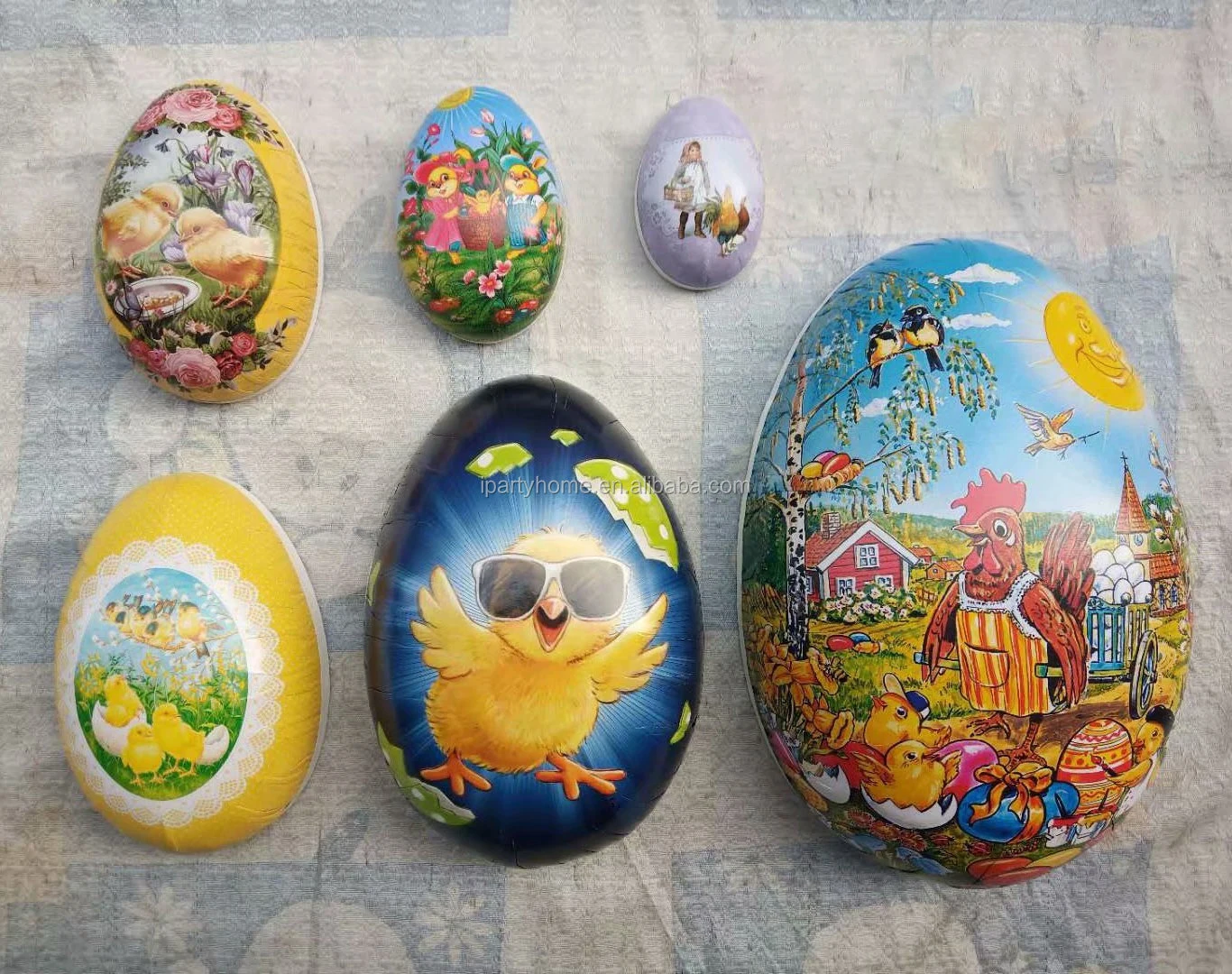 Easter Vintage Decoration Painted Giant Paper Mache Eggs For 2023