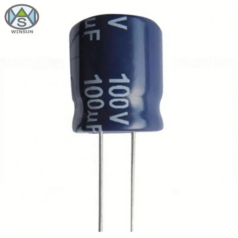 High Quality AI capacitor 100uF 25V 6.3x11mm Aluminum Electrolytic Capacitor For General-purpose Electronics