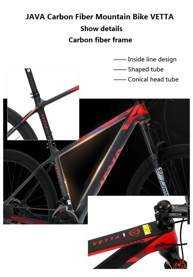 Java Good Quality Carbon Fiber Mountain Bicycle Shimano Mountainbike 29 ...