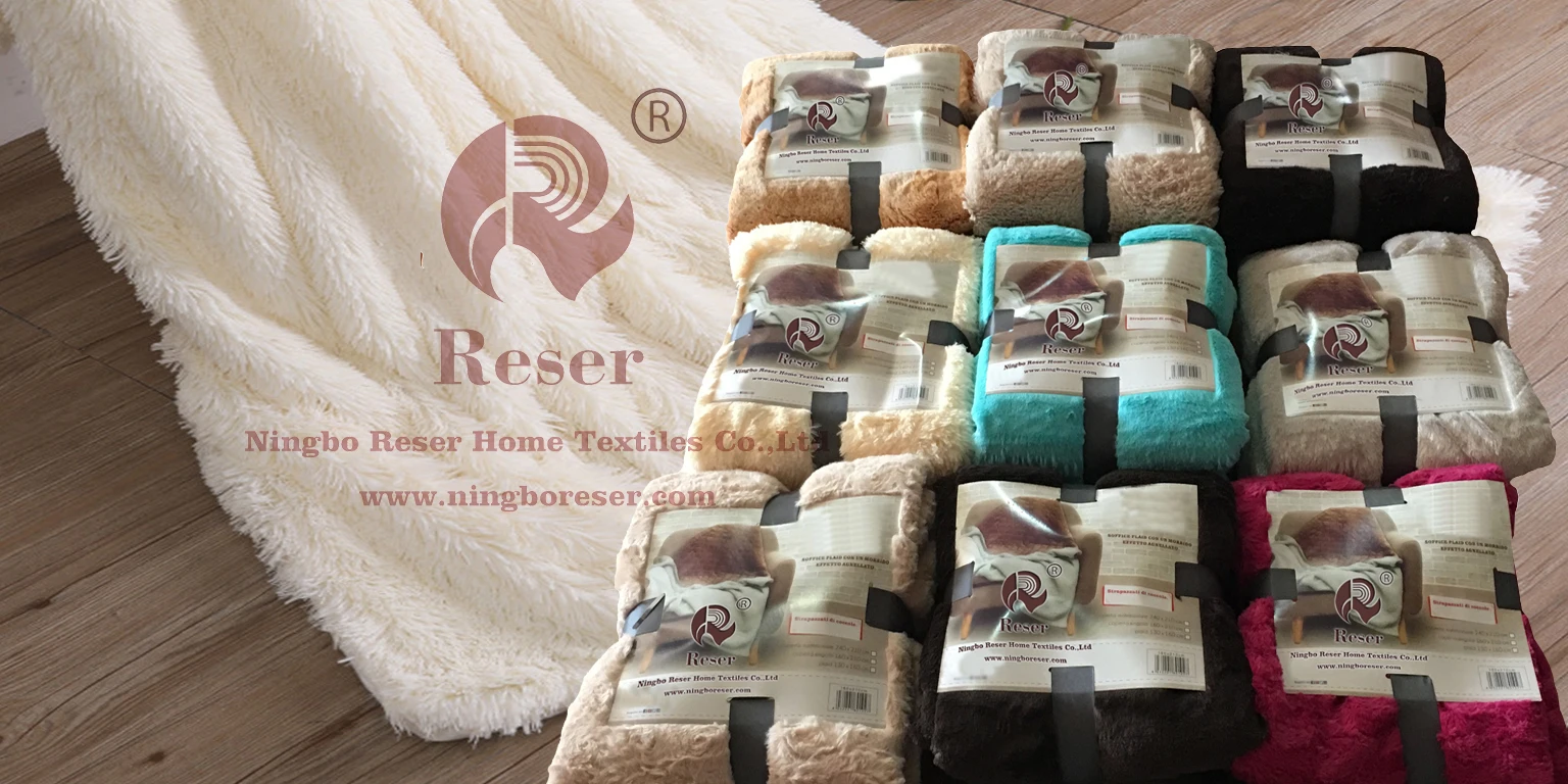 Fluffy Soft Solid Fleece Throw Blanket Sherpa Plush Warm Faux Fur Anti-Dust Mite Machine Washable Modern Knitted Winter