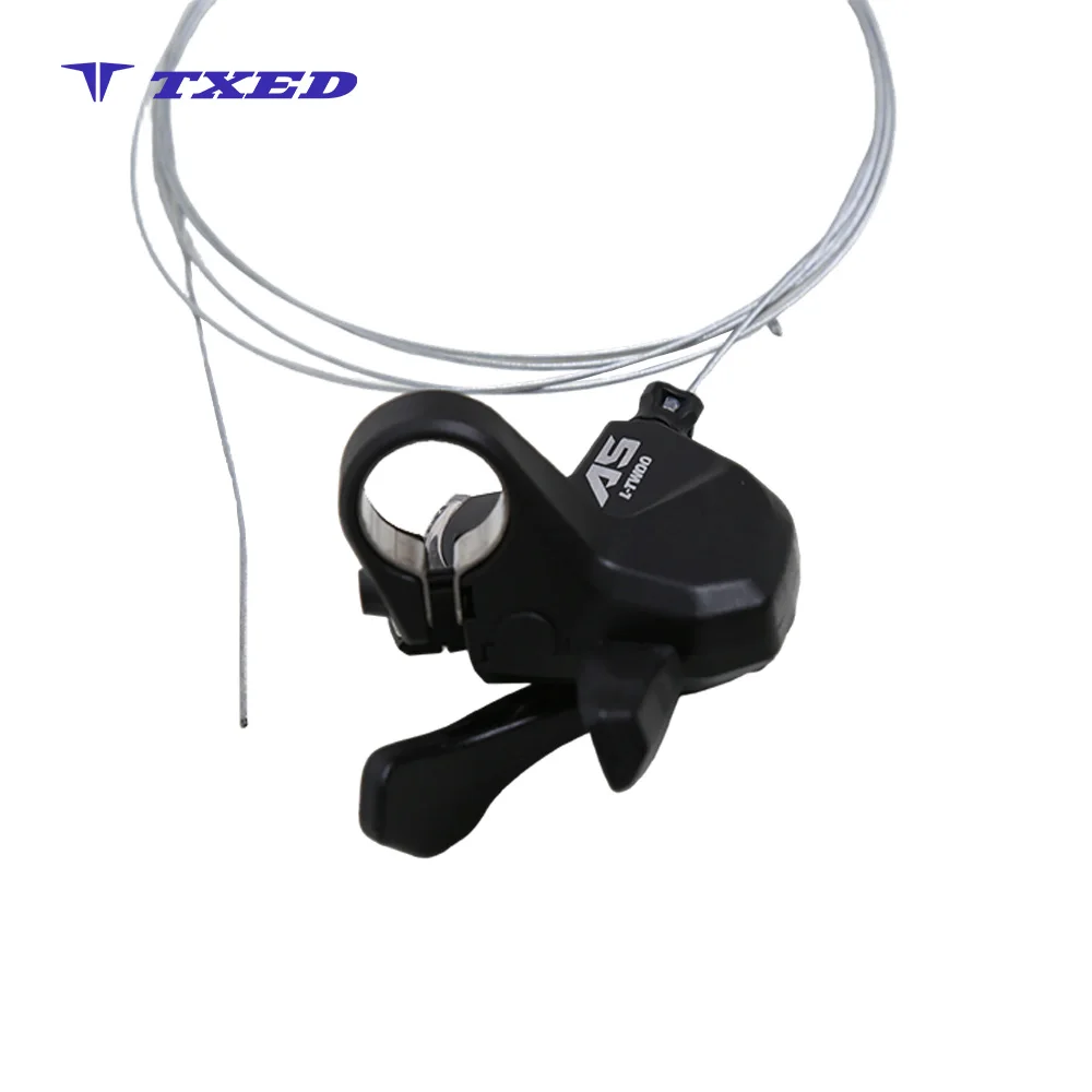 LanTu 9 Speed Aluminum Alloy Indexed Shifter Lever with 2400mm Cable Adjustable & Waterproof for Electric Bicycles