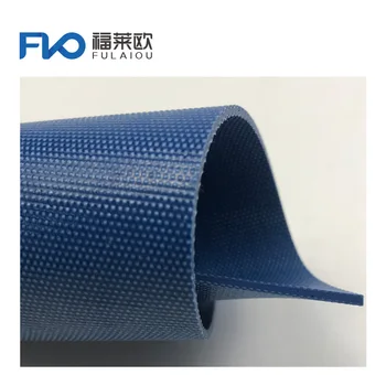 Industrial transport of high quality PVC, PU, polyester fiber blue flat conveyor belt