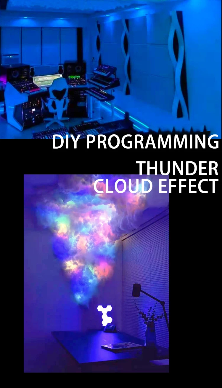 Diy Thunder Cloud Lightning Bedroom Living Room Bar Cloud Ceiling Night  Light Decorations 5050 Dream Color Rgb Led Strip Lights - Buy Diy Thunder  Cloud Lightning Rgb Cloud Ceiling,Bedroom 5050 Strip Rgb